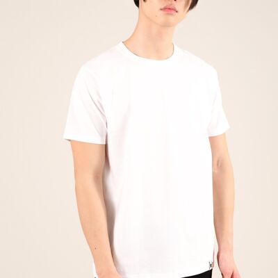 T-shirt bio épais pour hommes en blanc