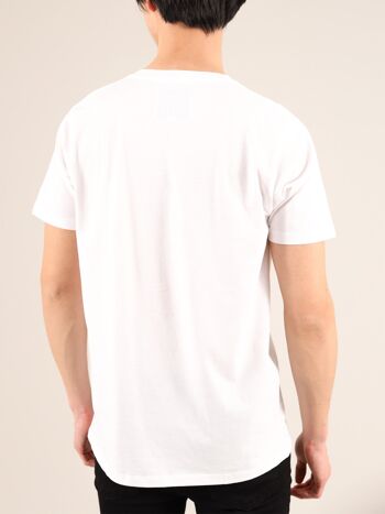 T-shirt bio épais pour hommes en blanc 2