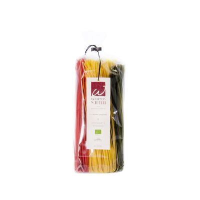 Organic colorful spaghetti