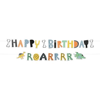 Letter garlands Dino Roars - 2 pieces