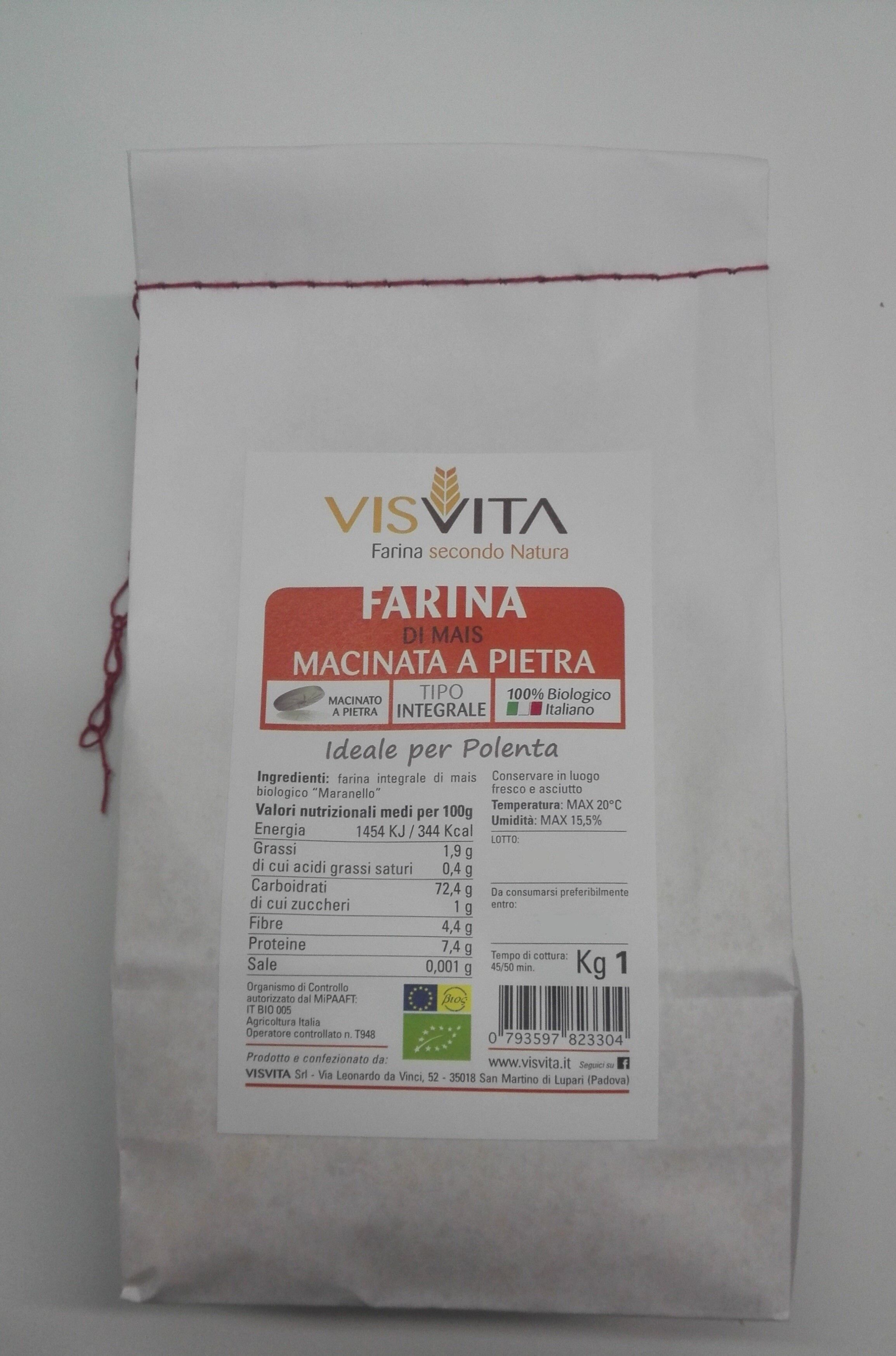 Harina de Maíz Integral Maranelo 100% Italiana