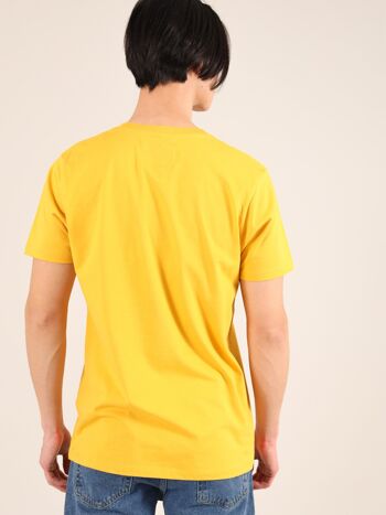 T-shirt bio épais pour hommes en jaune 2