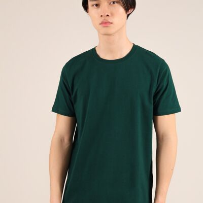 Camiseta ecológica de peso pesado para hombre en verde