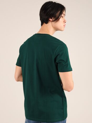 T-shirt bio épais pour hommes en vert 2