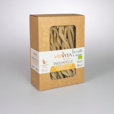 Tagliatelle de Trigo Duro Semi-integral Ecológico 100% Italiano - 250 gr