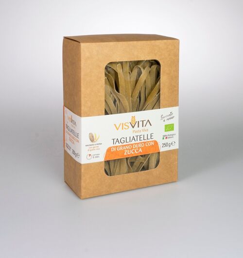 Tagliatelle Con Zucca Grano Duro Seminitegrale Biologico 100% Italiano