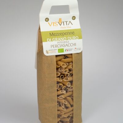 100% Italian Organic Perciasacchi Durum Wheat Mezzepenne - 1 kg