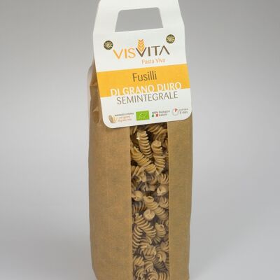 100% Italian Organic Semi-integral Durum Wheat Fusilli - 500 gr