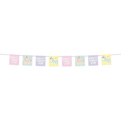 Bunting Garland Unicorns & Rainbows - 6 m