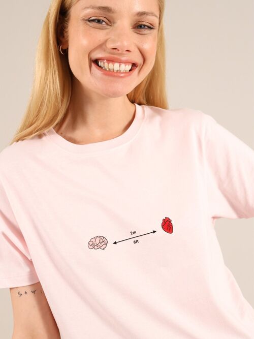 Social Distance Tee in Pink