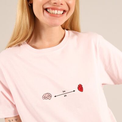 Camiseta de distancia social en rosa