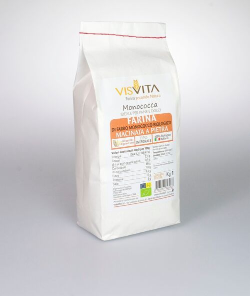 Farina di Farro Monococco Biologico Integrale 100% Italiano - 1 kg