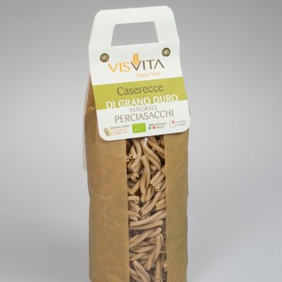 100% Italian Organic Perciasacchi Durum Wheat Caserecce - 500 gr