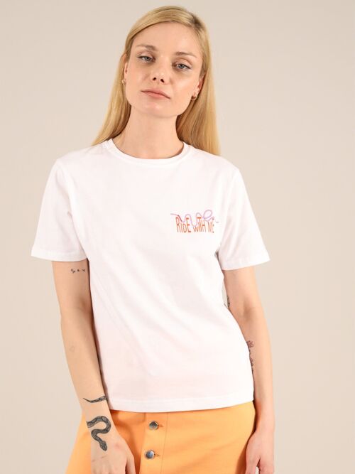 Roller Coaster Tee in White