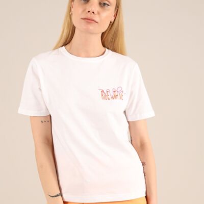 T-shirt Roller Coaster en blanc