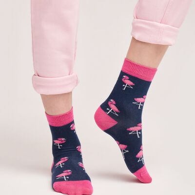 Bio Kindersocken mit Flamingos - Bunte Socken mit Flamingomuster für Kids, Flamingo