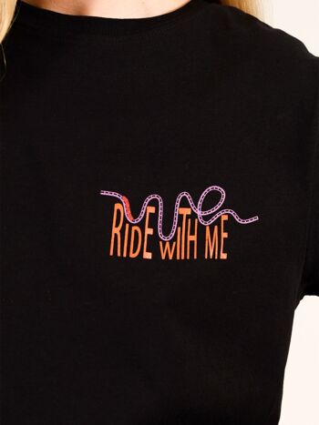 T-shirt Roller Coaster en noir 2