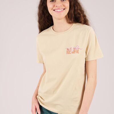 Achterbahn-T-Shirt in Camel