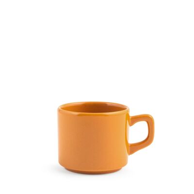 Taza de té Stockholm con plato ocre 190 cc