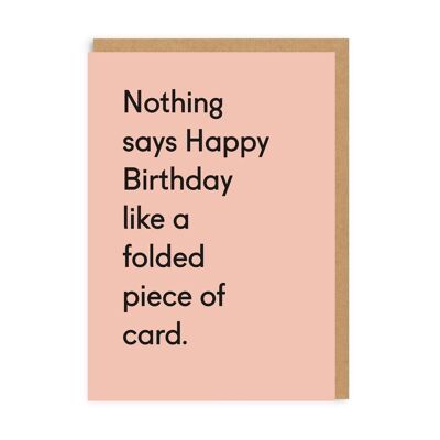 Folded Piece Of Card Birthday Card