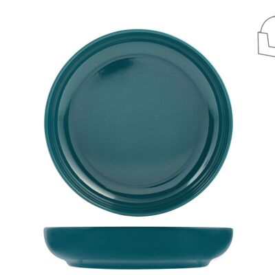 Stockholm teal soup plate ø 22 cm