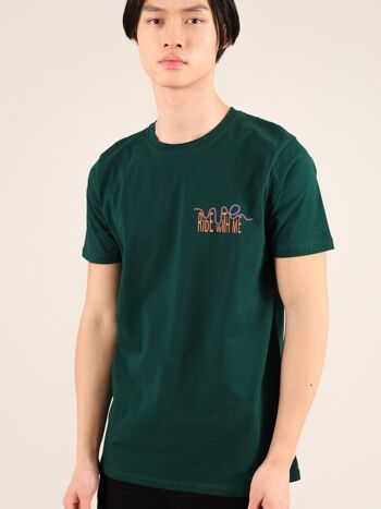 T-shirt Roller Coaster pour hommes en vert 1
