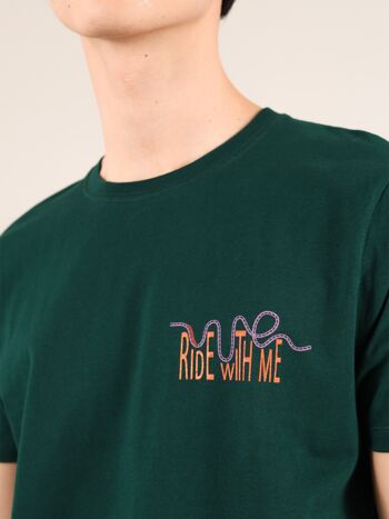 T-shirt Roller Coaster pour hommes en vert 2