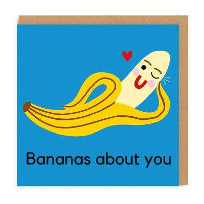 Tarjeta de San Valentín Bananas sobre ti
