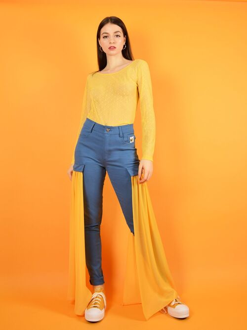 Wildflower Sustainable Skinny Jeans With Orange Detail