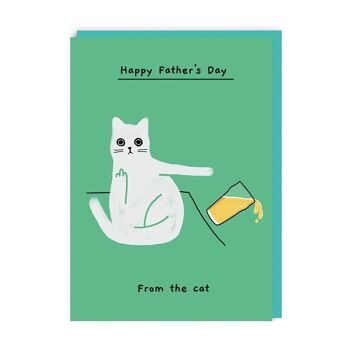 Bonne fête des pères de la carte de fête des pères du chat (8673)