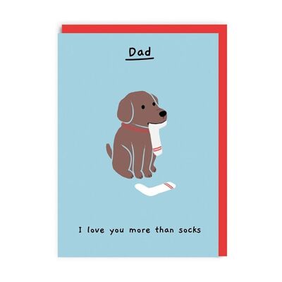 Vatertagskarte „Ich liebe dich mehr als Socken“ (8752)