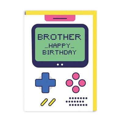 Biglietto d'auguri per Gameboy di buon compleanno fratello