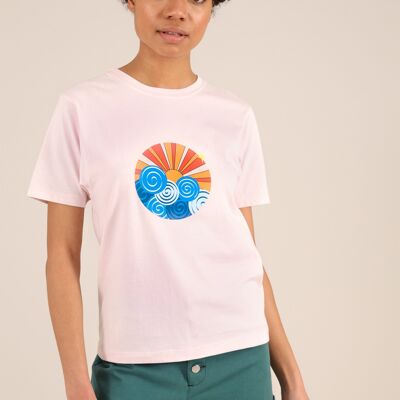 T-shirt Sunset en rose