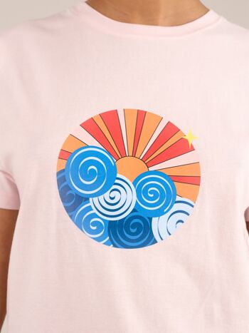 T-shirt Sunset en rose 3