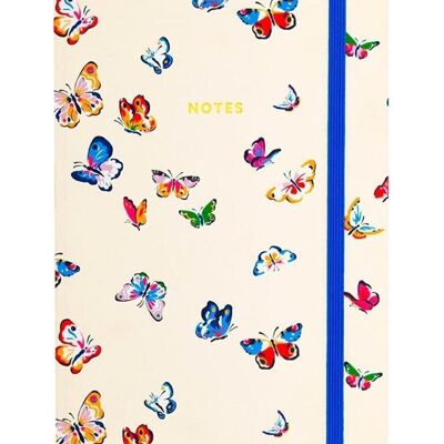 Cuaderno de tela A5 con mariposas otoñales
