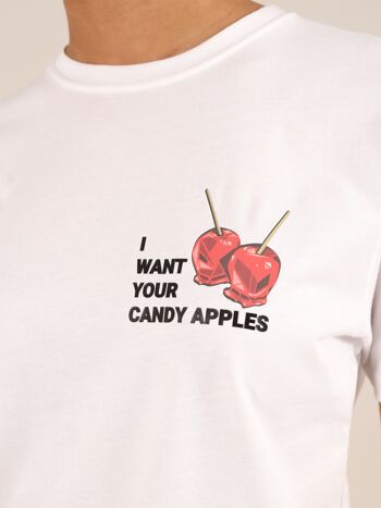 T-shirt Candy Apples en blanc 2