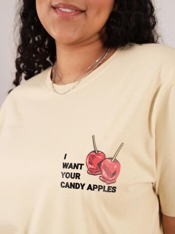 T-shirt Candy Apples en camel 2
