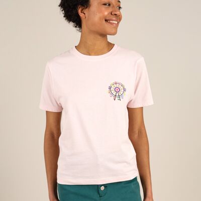 T-shirt grande roue en rose