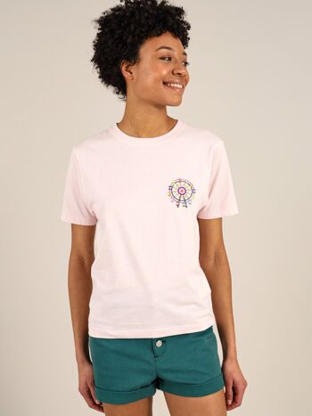 T-shirt grande roue en rose 1