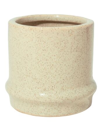 Mini pot de fleurs en forme de bambou blanc 1