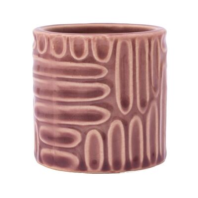 Vaso per piante dentellato rosa