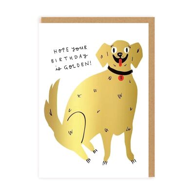 Golden Retriever HBD Carte de vœux