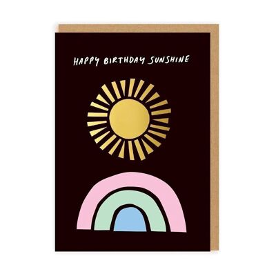 HBD Sunshine Rainbow Tarjetas de felicitación