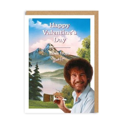 Bob Ross Glückwunschkarte zum Valentinstag