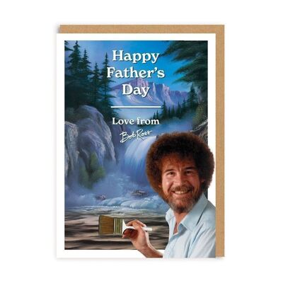 Biglietto per la festa del papà di Bob Ross Mountains