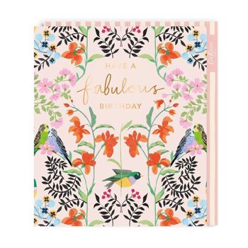 Cath Kidston Fab Birthday Birds Grande carte de vœux d'anniversaire 1