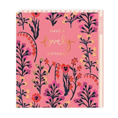 Biglietto d'auguri grande floreale rosa Cath Kidston