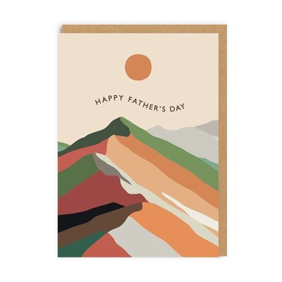 Carte de fête des pères avec montagnes (8695)