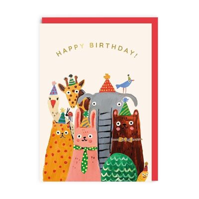 Tarjeta de cumpleaños de animales