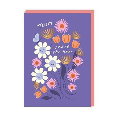 Mama, du bist die beste Muttertagskarte mit Blumen